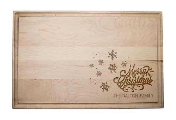 Personalized Maple Snowflakes Cutting Board Kirklands Home
