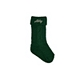 Personalized Green Cursive Embroidered Stocking