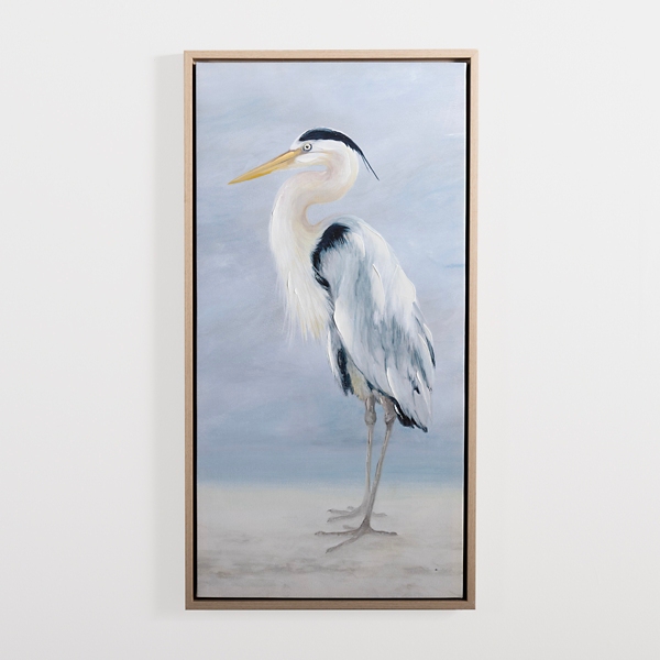 Blue Herons Ii Framed Canvas Art Print 