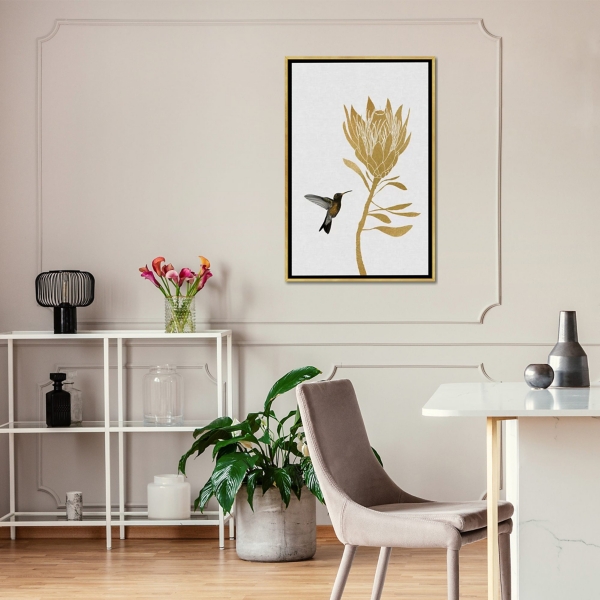 Hummingbird Soaring Canvas Framed Art | Kirklands Home