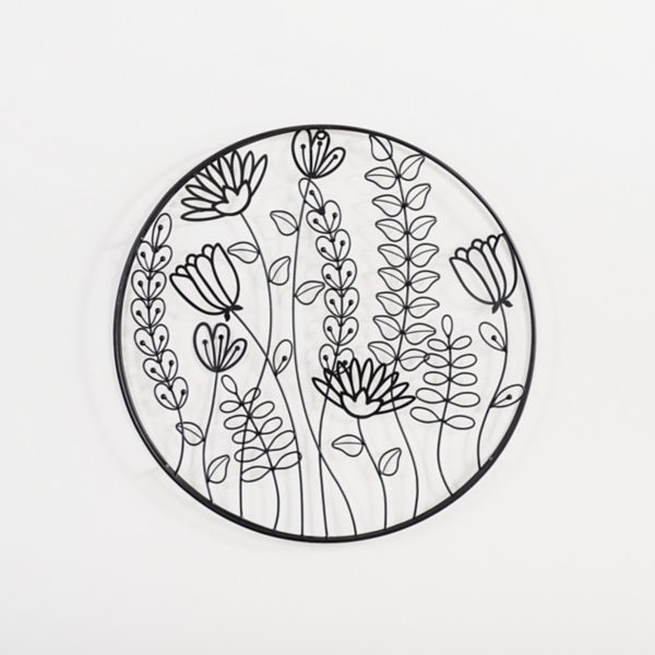 Round Metal Floral Cutout Wall Plaque | Kirklands Home