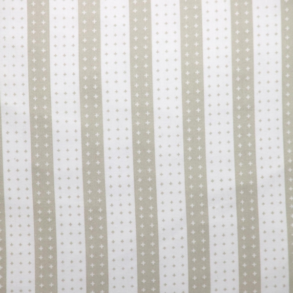White and Tan Dotted Stripes Pillow
