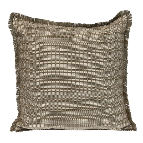 Green Woven Stripes Fringe Pillow Kirklands Home