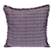 Purple Woven Stripes Fringe Pillow