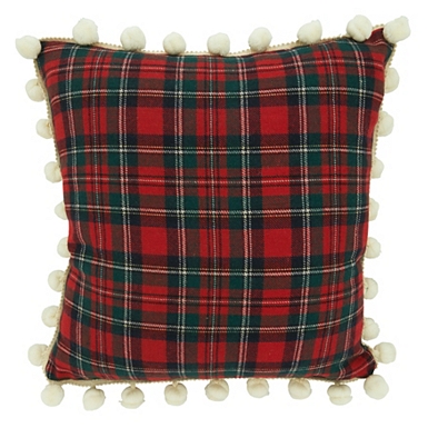 Red and Black Holiday Plaid Pillow 16 in. Kirklands Home