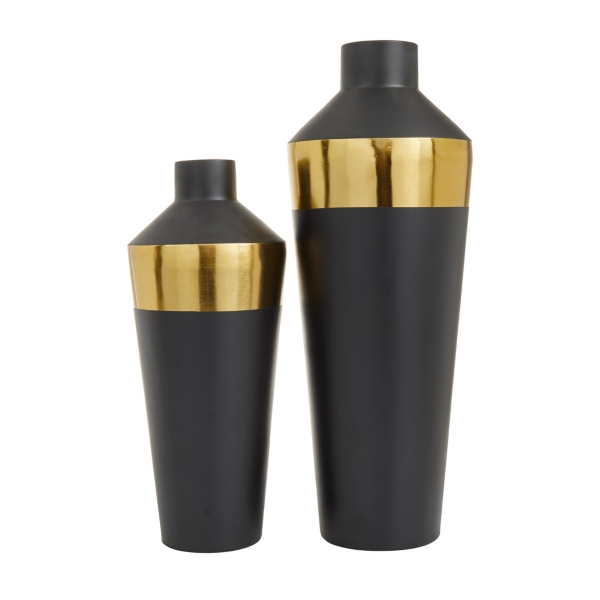 Black and Gold Tall Urn Vases, Set of 2 Kirklands Home