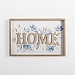 Blue Floral Home Wall Plaque