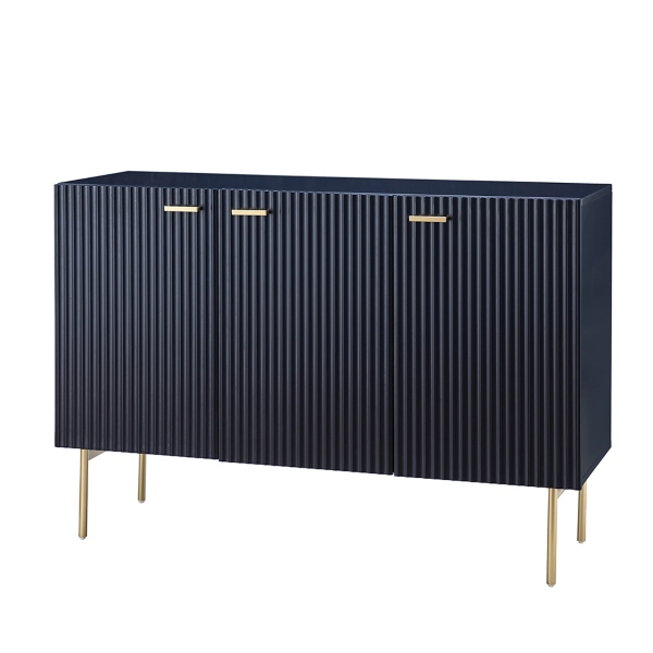 Navy Ribbed Wood Sideboard Kirklands Home