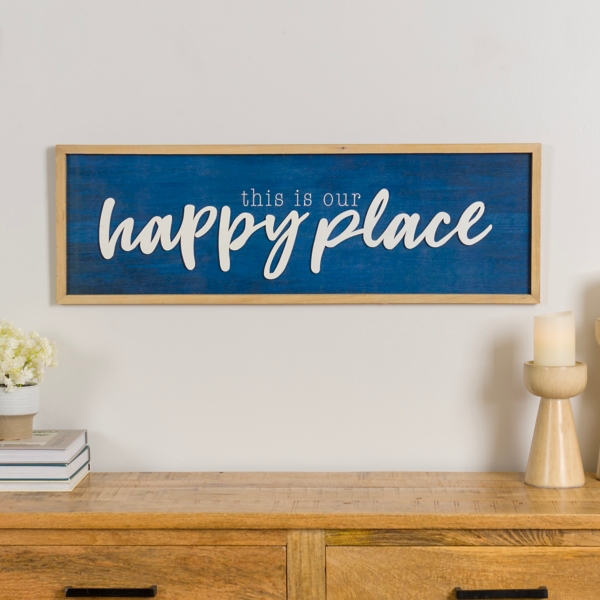 Navy This is Our Happy Place Wall Plaque Kirklands Home
