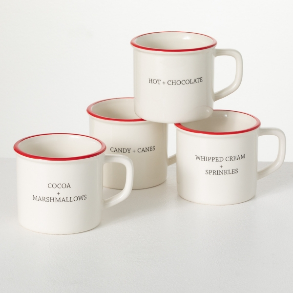 Give Thanks Every Day Mugs, Set of 2, White/Orange, Ceramic | Kirkland's Home