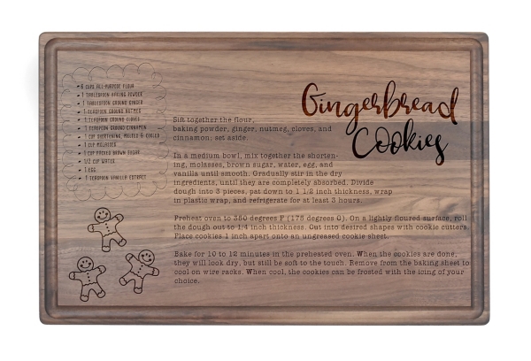 Gingerbread Cookies Walnut Cutting Board Kirklands Home