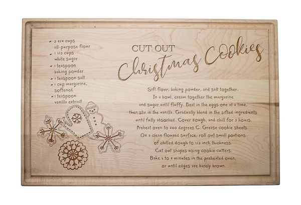 Christmas Cookies Recipe Maple Cutting Board Kirklands Home