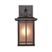 Bronze Frosted Glass Lantern Outdoor Sconce