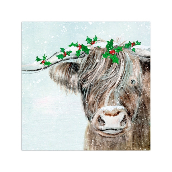 Holly Highland Cow Canvas Art Print Kirklands Home