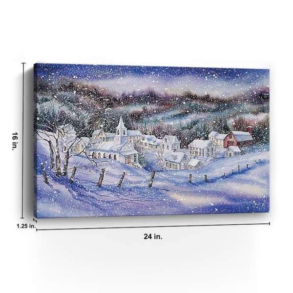 Winter Wonderland Village Canvas Art Print