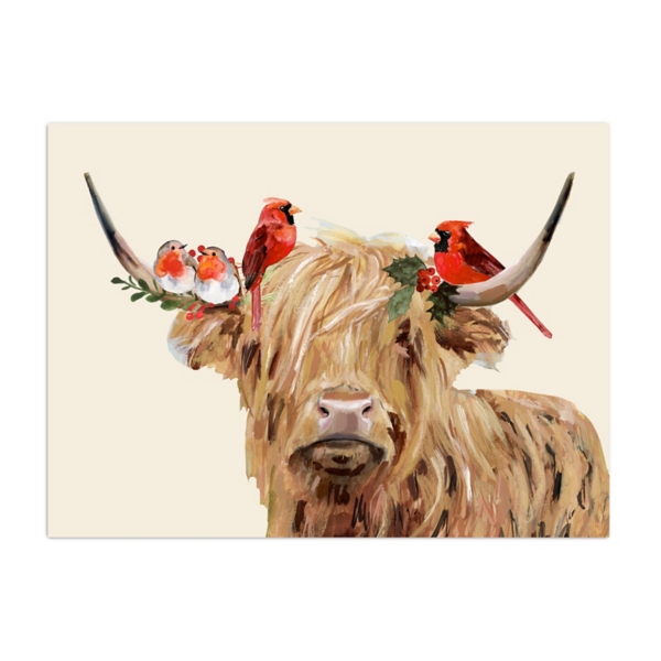 Holiday Cow Canvas Art Print Kirklands Home