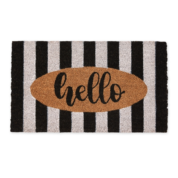 Hello Cabana Stripe Coir Doormat Kirklands Home