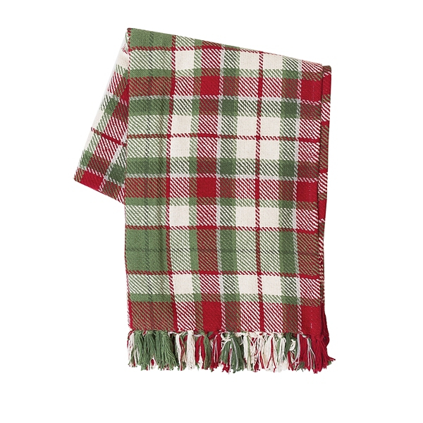Plaid christmas throw sales