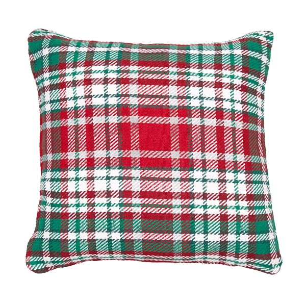 Red Green Cross Plaid Christmas Throw Pillow Kirklands Home