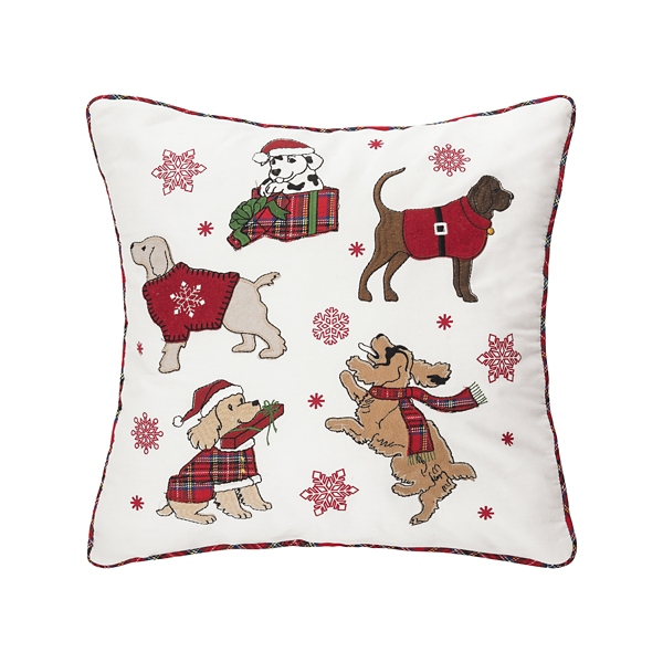 The Holiday Aisle Christmas Dog Outdoor Square Pillow Cover