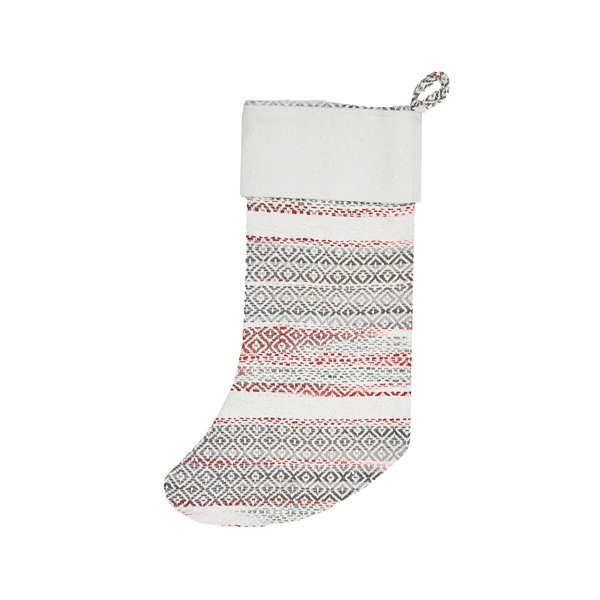 Green & Red Patterned Stripe II Stocking Kirklands Home