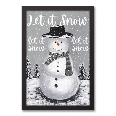 Let it Snow Artwork, Christmas hone Decor, Snowman Art