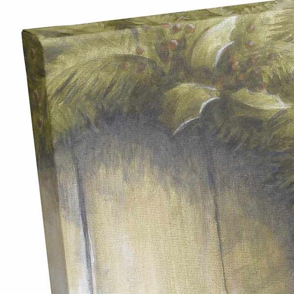 Christmas Barn Animals Canvas Art Print