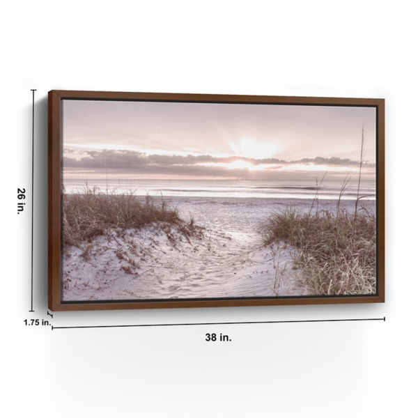 Beach Morning Blessing Framed Canvas Art Print