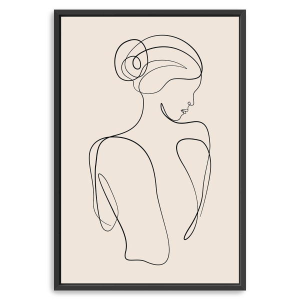 Linear Lady's Back Framed Canvas Art Print Kirklands Home