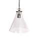 Silver Metal and Glass Tapered Pendant Light
