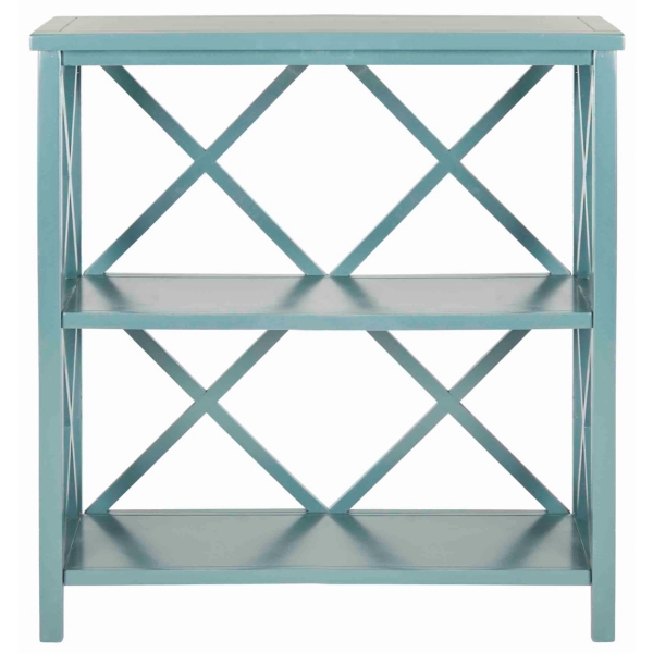 Turquoise Trellis Pine Wood Bookshelf Kirklands Home