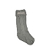 Gray Believe Cable Knit Stocking