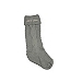 Gray Let it Snow Cable Knit Stocking