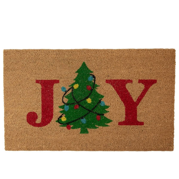 Joy Christmas Tree Coir Doormat Kirklands Home