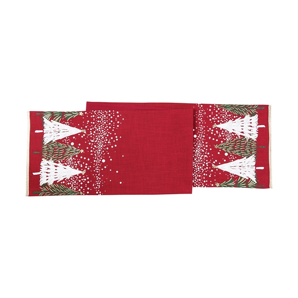Red Snowy Christmas Tree Table Runner Kirklands Home
