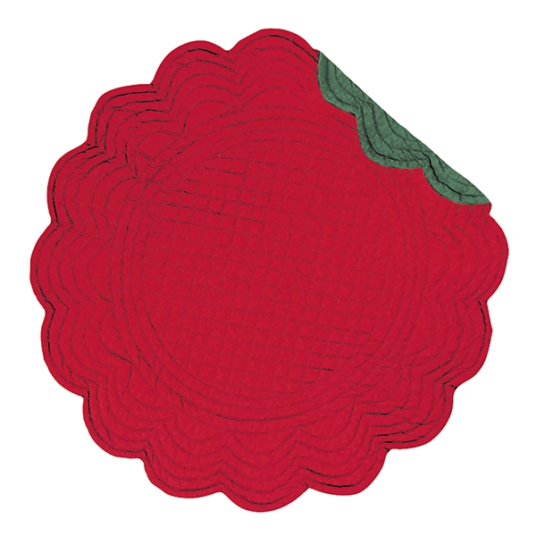 Red & Green Reversible Placemats, Set of 6