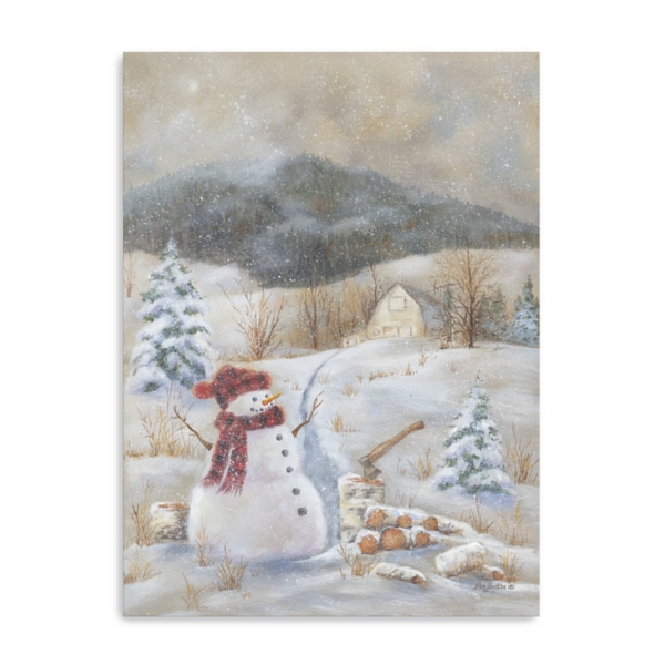 Snowman Canvas Christmas Art Print | Kirklands Home