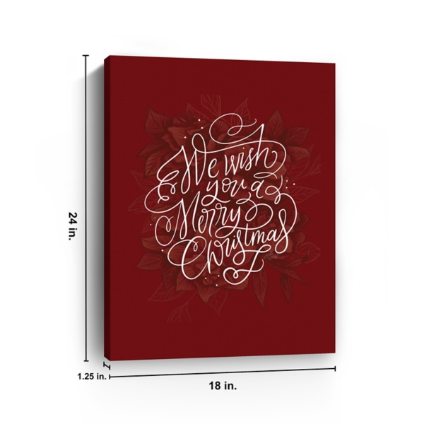 Red Wish Merry Christmas Wall Plaque