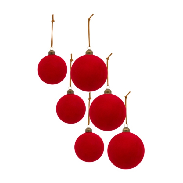 Matte Red Glass Ball Ornaments, Set of 6 Kirklands Home