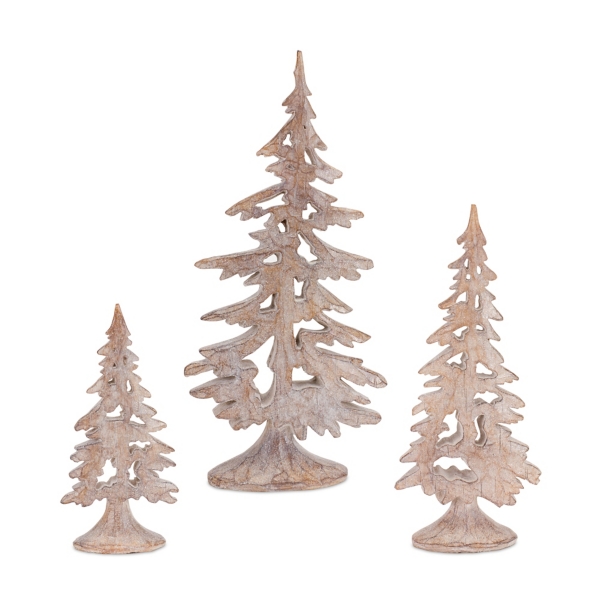 Whitewash CutOut Christmas Trees, Set of 3 Kirklands Home
