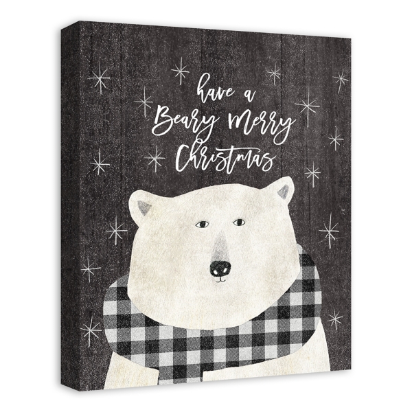 Have a Beary Merry Christmas Canvas Art Print