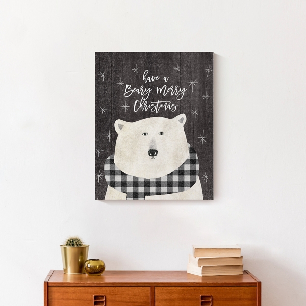 Have a Beary Merry Christmas Canvas Art Print
