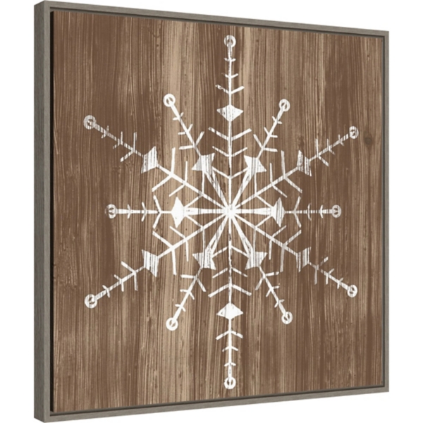 Wood Snowflake II Canvas Art Print