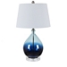 Blue Ombre Teardrop Glass Table Lamp
