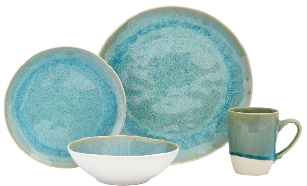 Turquoise Ocean 16pc. Ceramic Dinnerware Set Kirklands Home