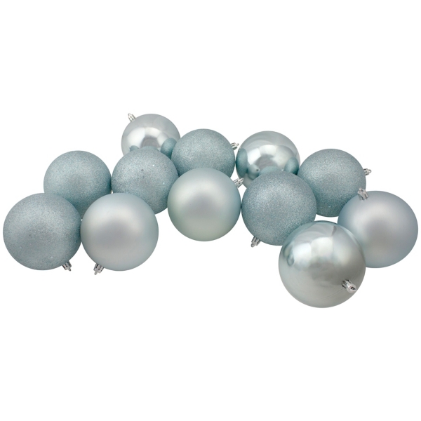 Light Blue Shatterproof Ball Ornaments, Set of 12 Kirklands Home