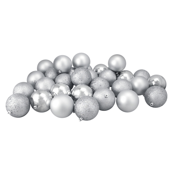 Silver Shatterproof Ball Ornaments, Set of 32 Kirklands Home