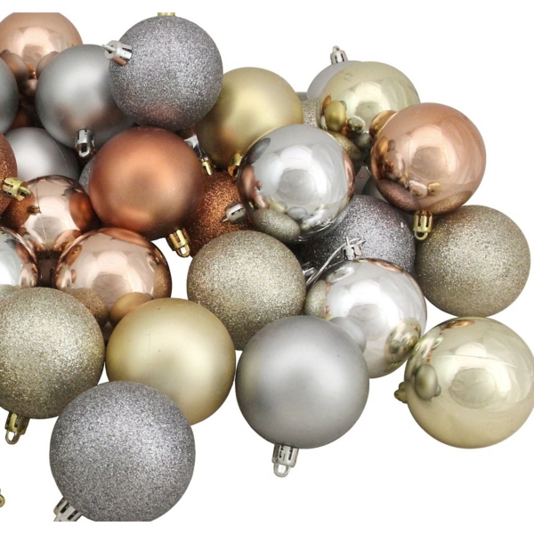 Earth Tones Shatterproof Ball Ornaments, Set of 60