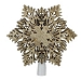 Light Brown Wooden Snowflake Tree Topper