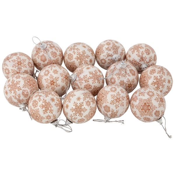 Brown Snowflake Ball Ornaments, Set of 14 Kirklands Home